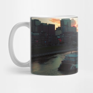 Cool sunset photography of Nashville Tennessee skyline sunset sky USA city break Mug